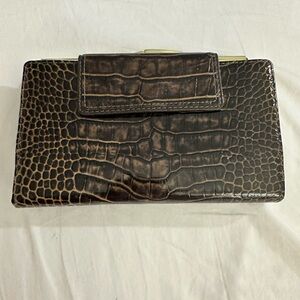 Leather Crocodile Design Wallet